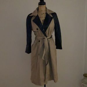 Zara woman belted faux leather jacket